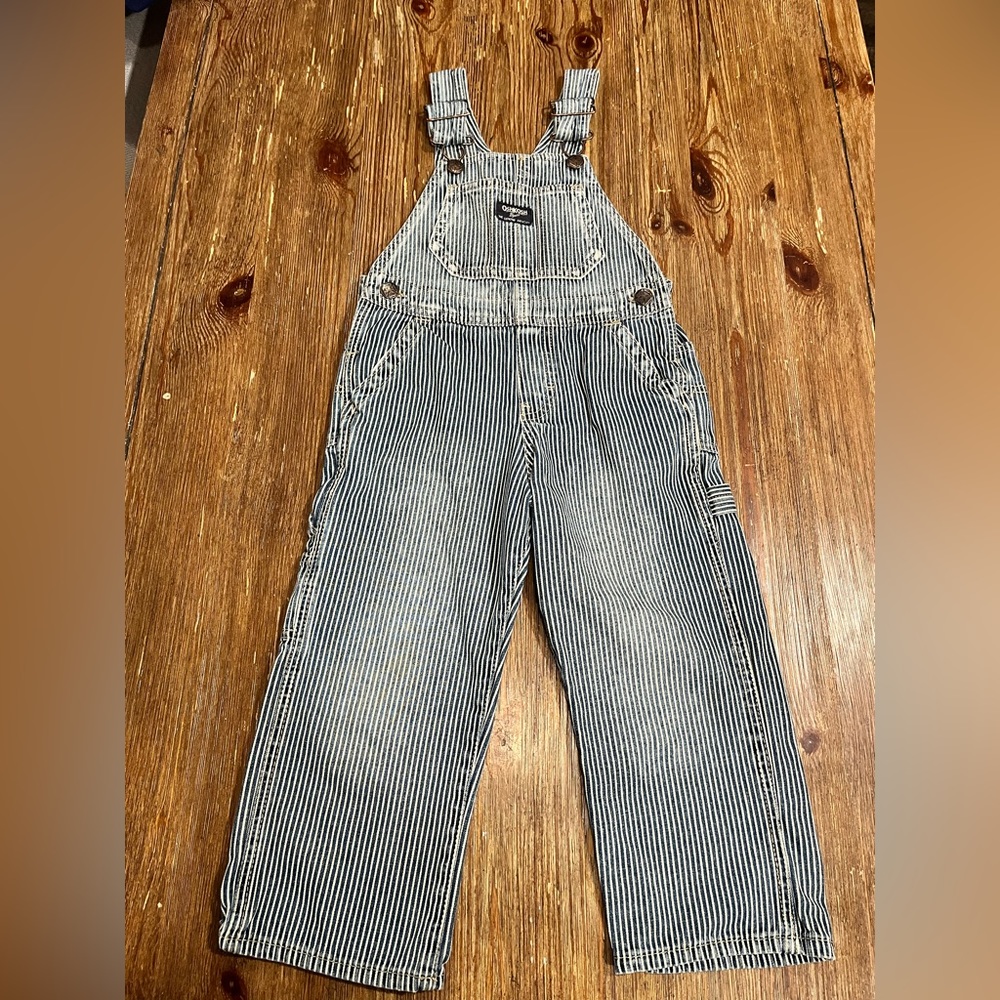 Boys Striped OshKosh Overalls Size 3T